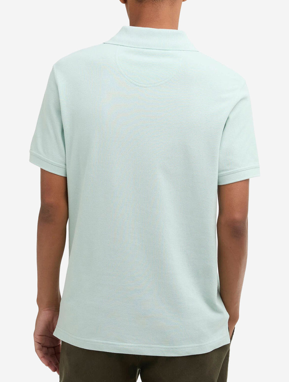 Tartan Pique Polo Mint Blue