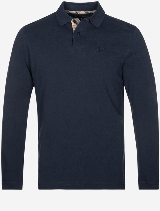 BARBOUR Essential Long Sleeve Sports Polo Navy