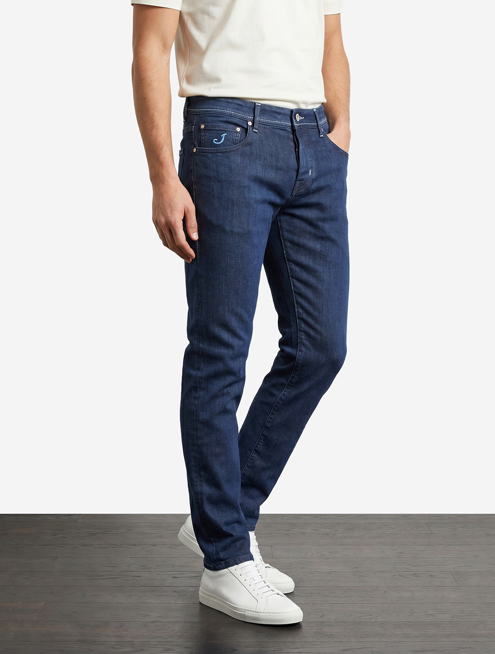 Nick Slim Fit Denim DE Badge Jeans Navy