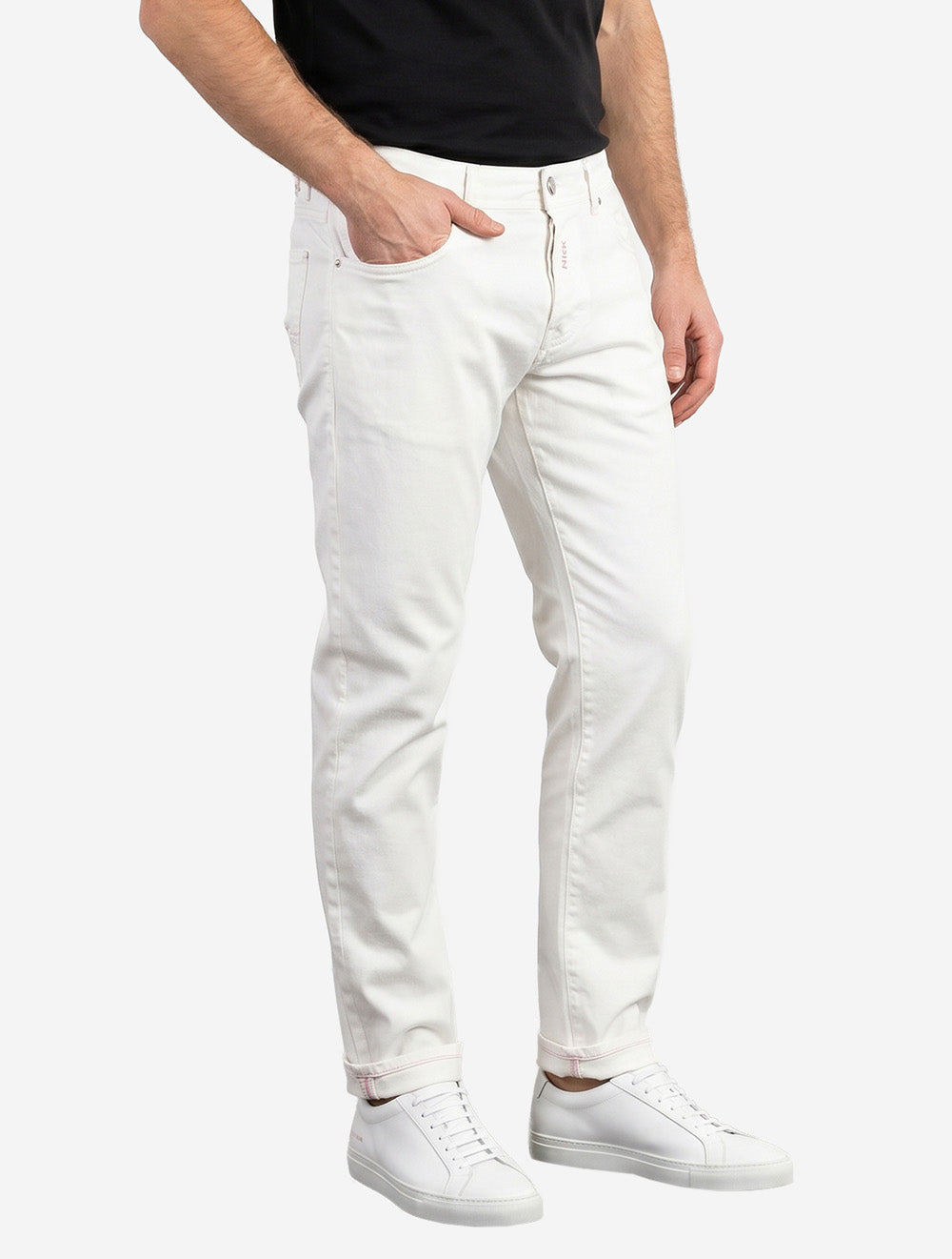 Jean slim 5 poches blanc optique