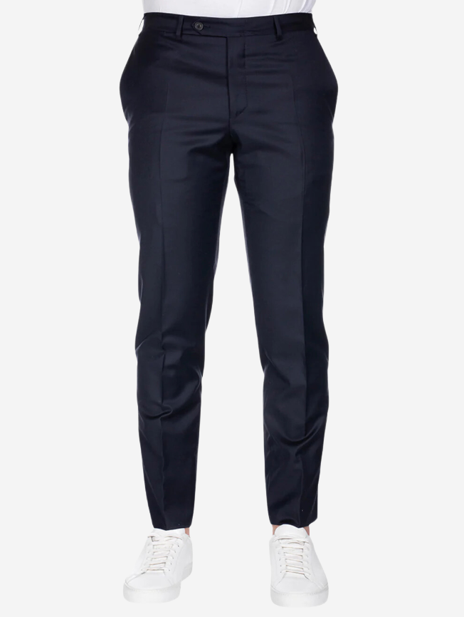 Super 150 Exclusive Wool Trousers Navy