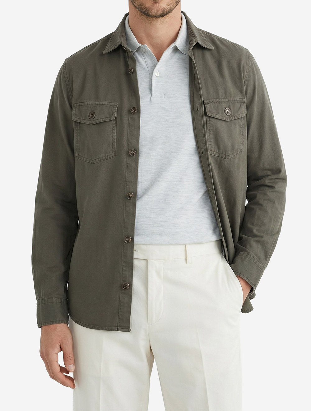 Washed Overshirt Brown