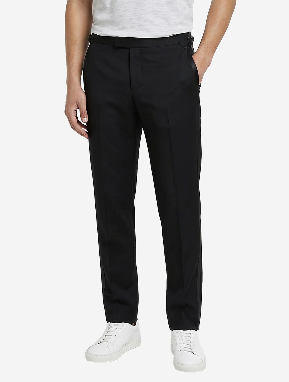 Pantalon de costume uni noir
