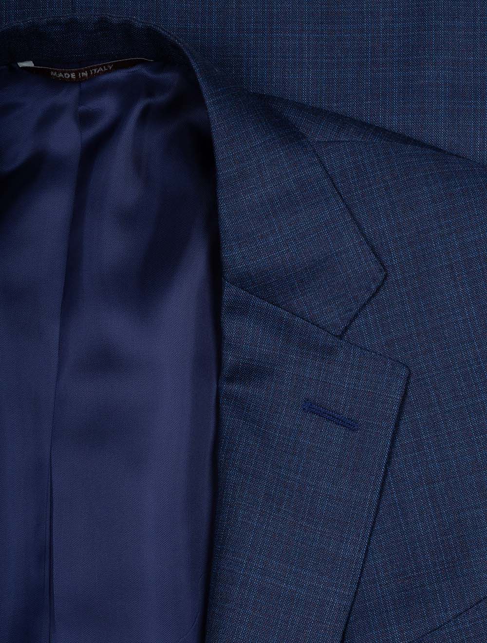 Faint Check Suit Blue