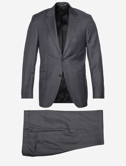 Over Check Suit Grey