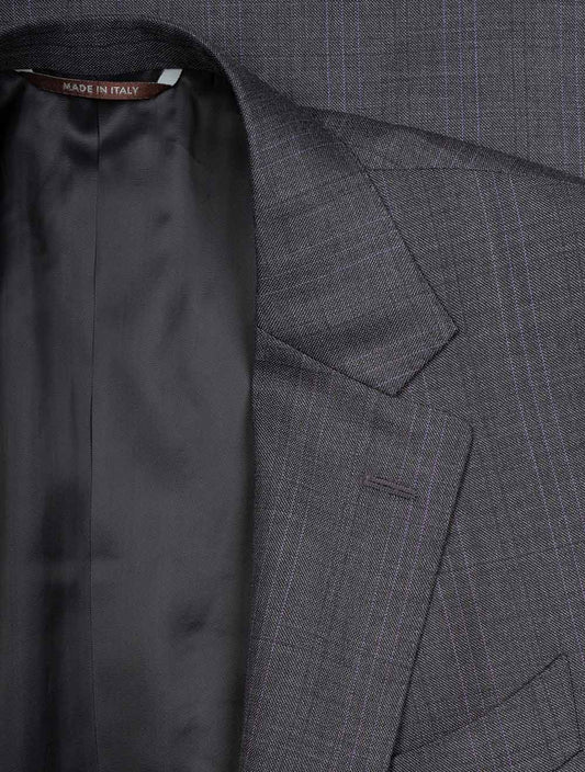 CANALI Over Check Suit Grey