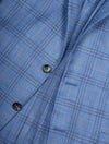 Wool Silk And Linen Check Jacket Muted Blue