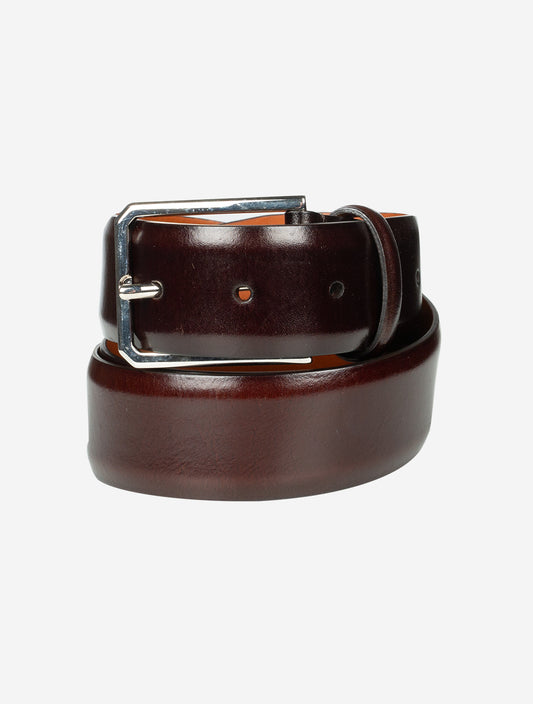 SANTONI Leather Belts Brown