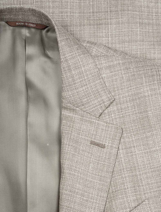 CANALI Wool Silk Linen Jacket Oatmeal