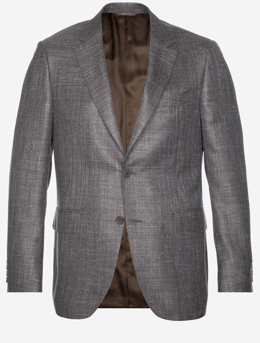 CANALI Wool Silk Linen Jacket Taupe
