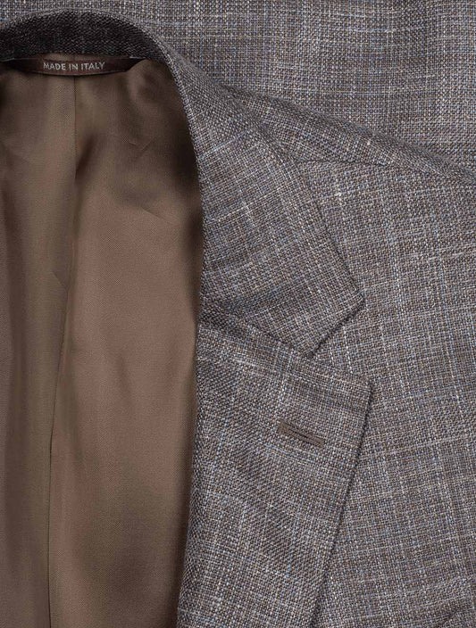 Wool Silk Linen Jacket Taupe