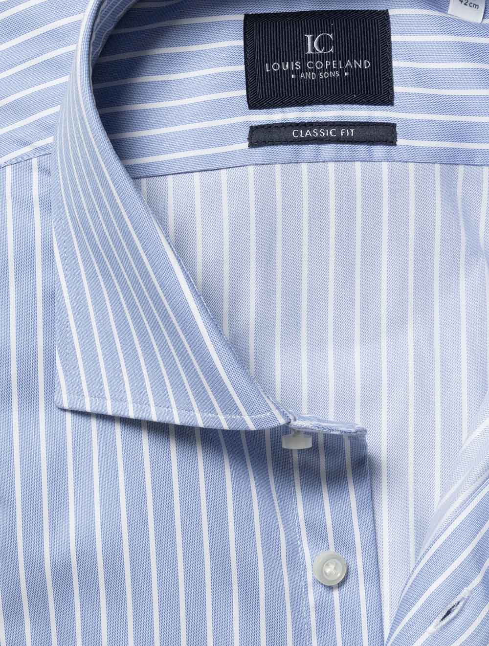 Classic Fit Stripe Shirt Blue