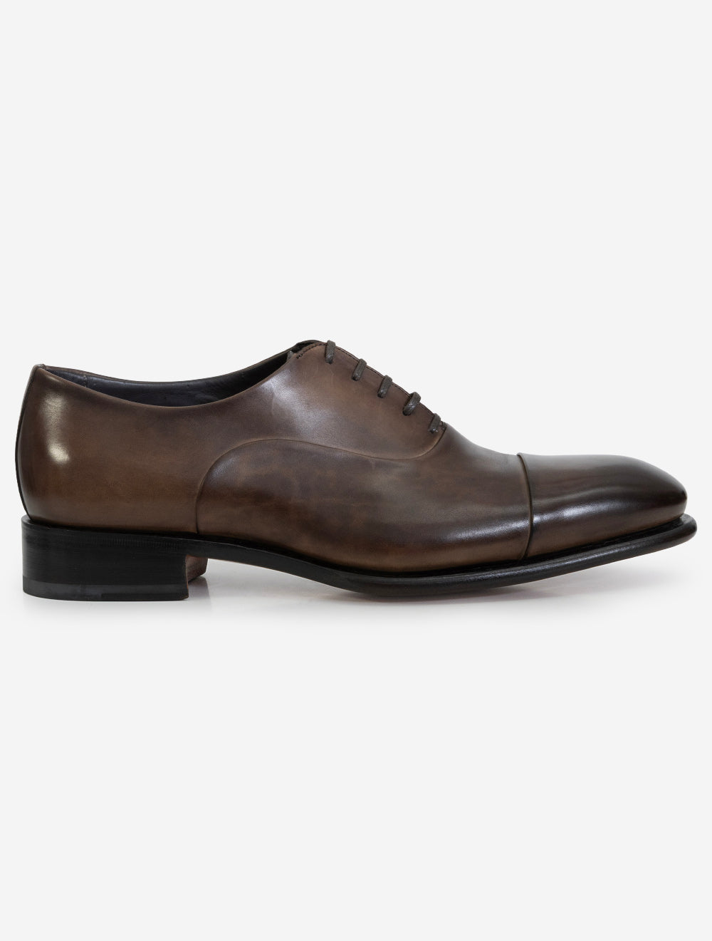 MCCR12621 LBROWN T50 E859 SANTONI Oxford Toe Cap Shoe — 7S8A6556.jpg