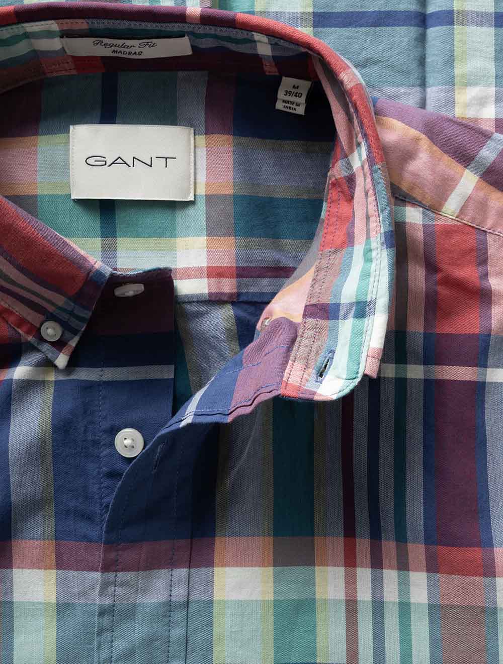 3260078S26 RED 641 E110 REG INDIAN MADRAS CHECK SS SHIRT — 7S8A5185.jpg