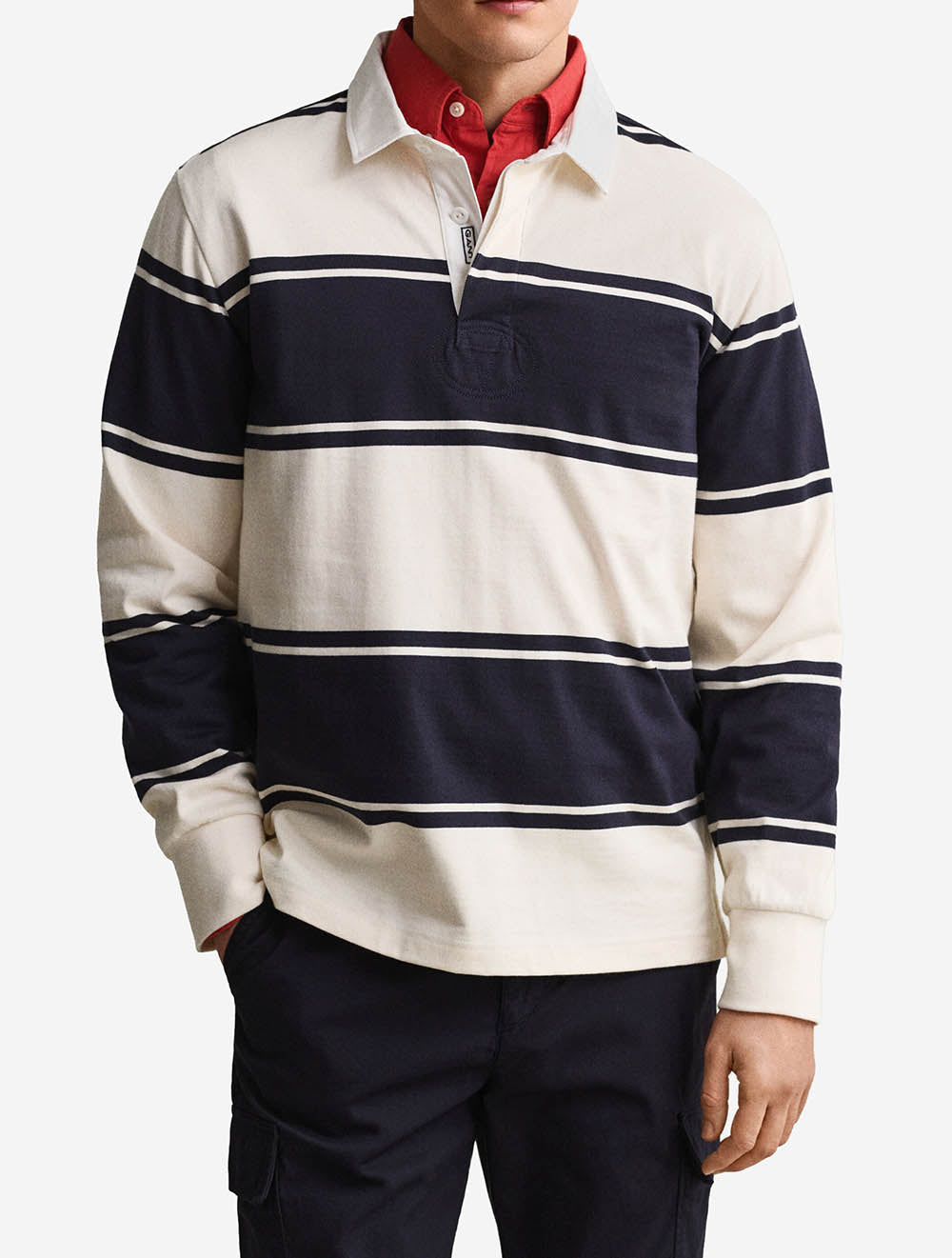 2065071A26 BLUE 433 E150 STRIPED RUGGER — 2 2065071-433-model-fv-1.jpeg