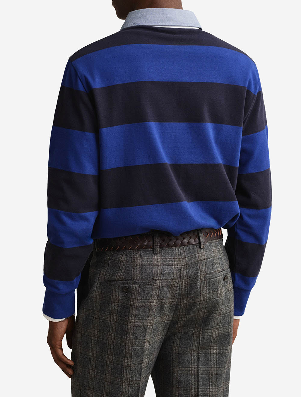 2004083A26 BLUE 435 E130 REG CHAMBRAY STRIPE HEAVY RUGGER — 3 2004083-435-model-bv-1.jpeg