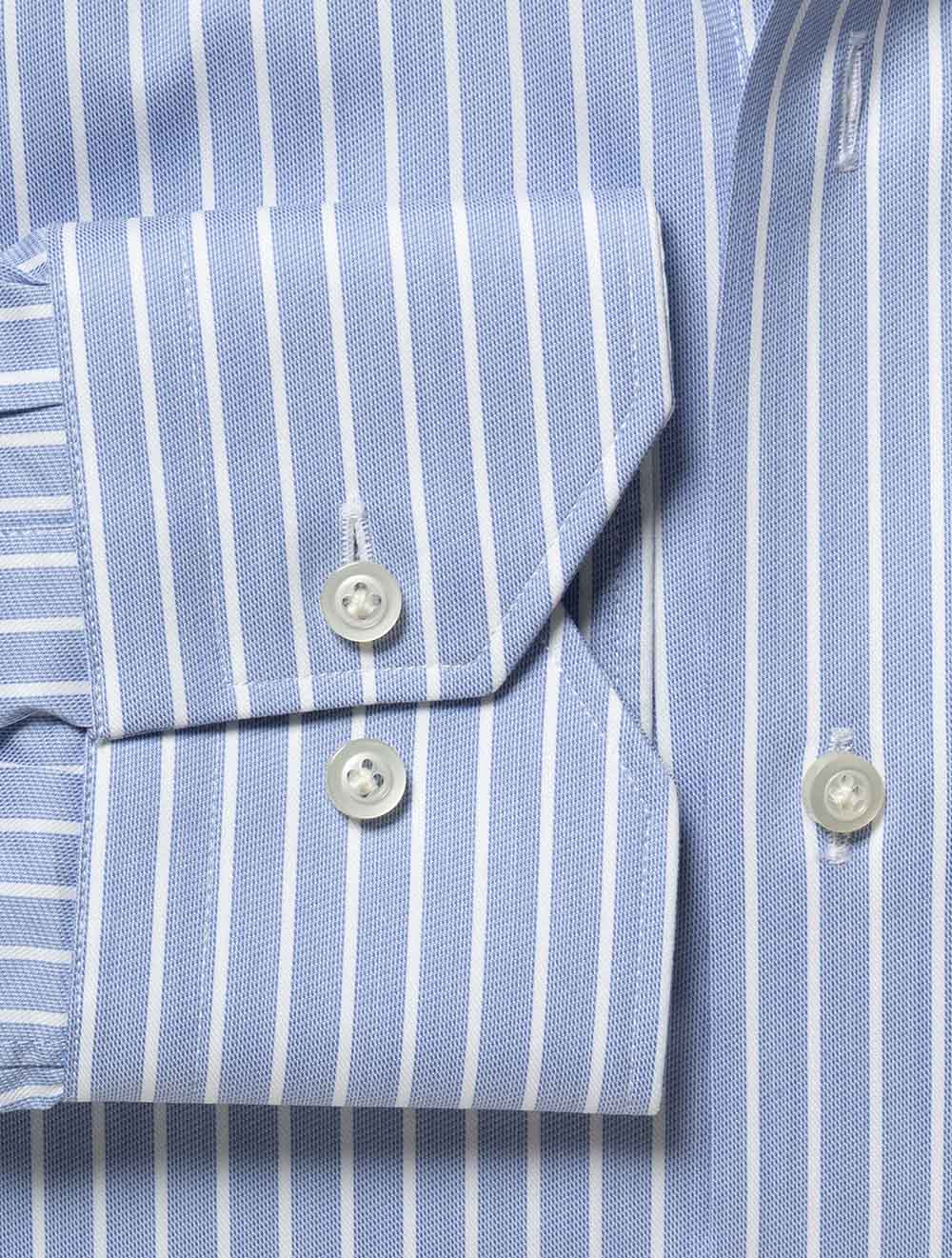 Classic Fit Stripe Shirt Blue