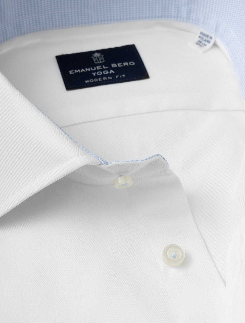 SF15314 WHITE E219 E Berg Modern Fit Plain Shirt — 7S8A9416.jpg
