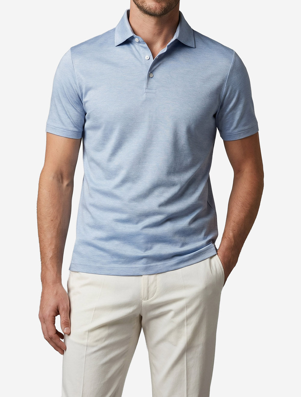 100014988 BLUE 23 E199 ETON Short Sleeve Polo Shirt — 100014988 BLUE 23 E199 ETON Short Sleeve Polo Shirt2 model.jpg