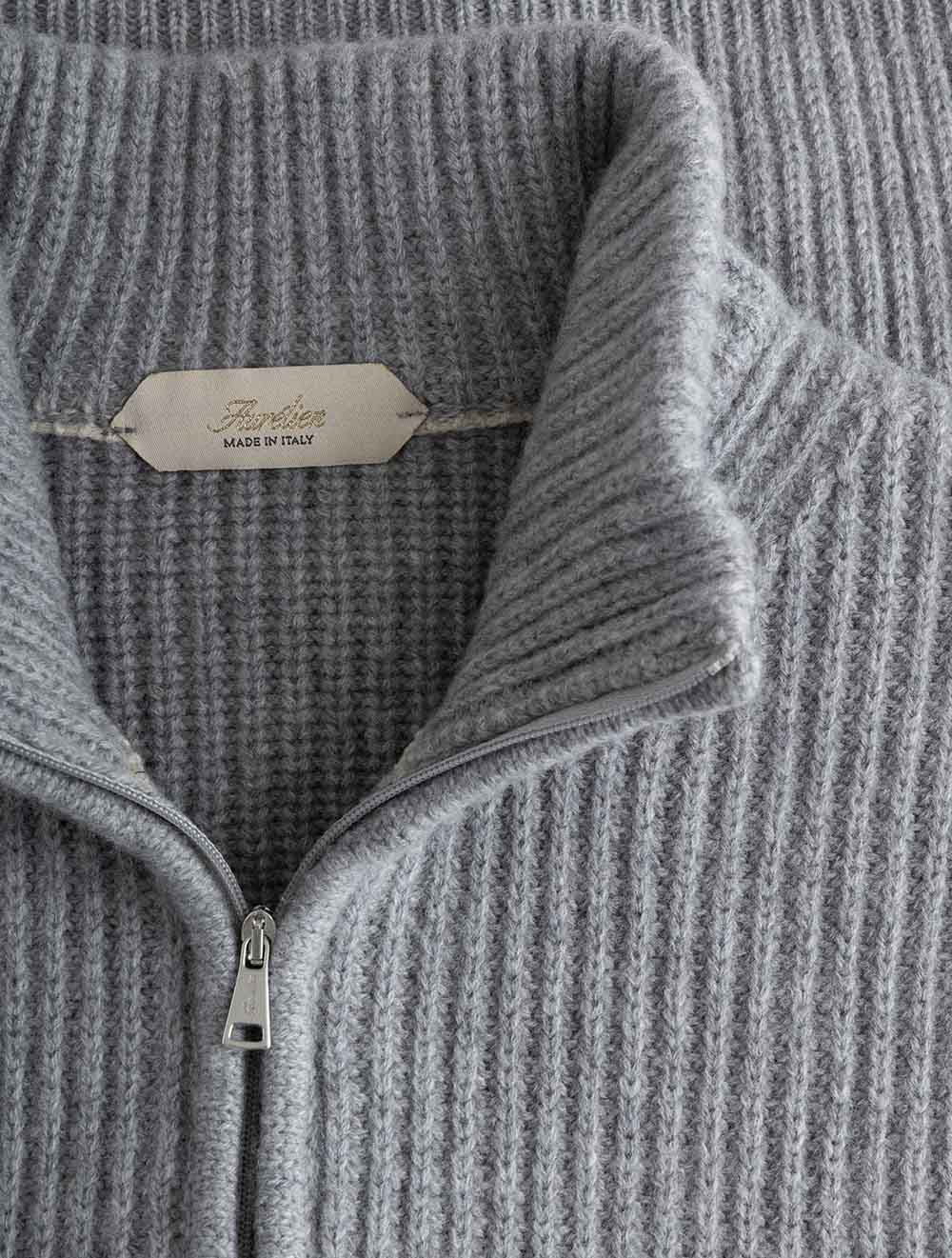 02130000 GREY 025 E365 Aurelien Ribbed Full Zip Cardig — 7S8A1682.jpg