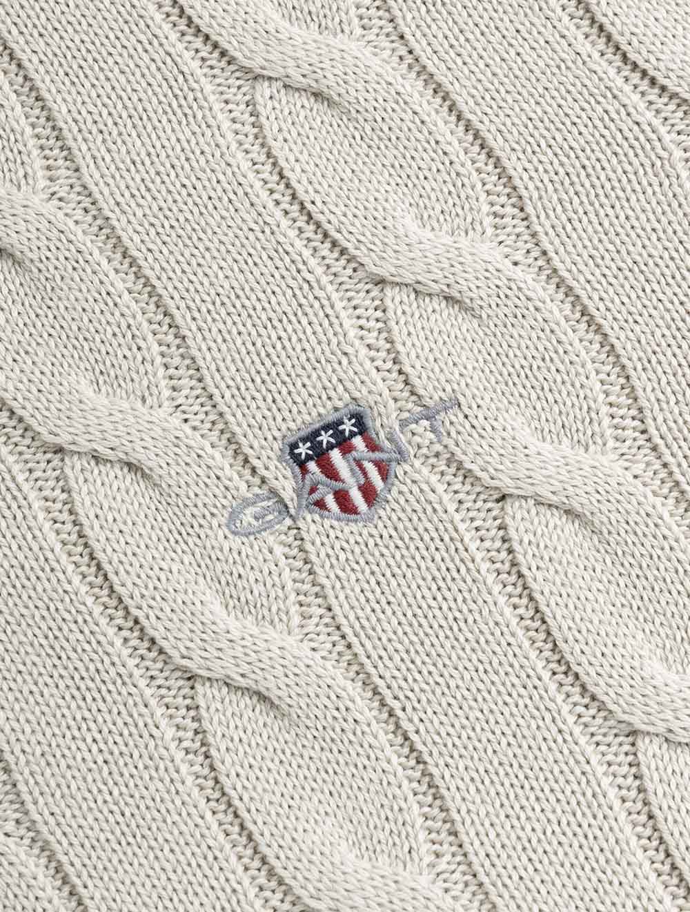 8050603A26 BEIGE 215 E150 CABLE KNIT HALF ZIP SWEATER — 7S8A2720.jpg