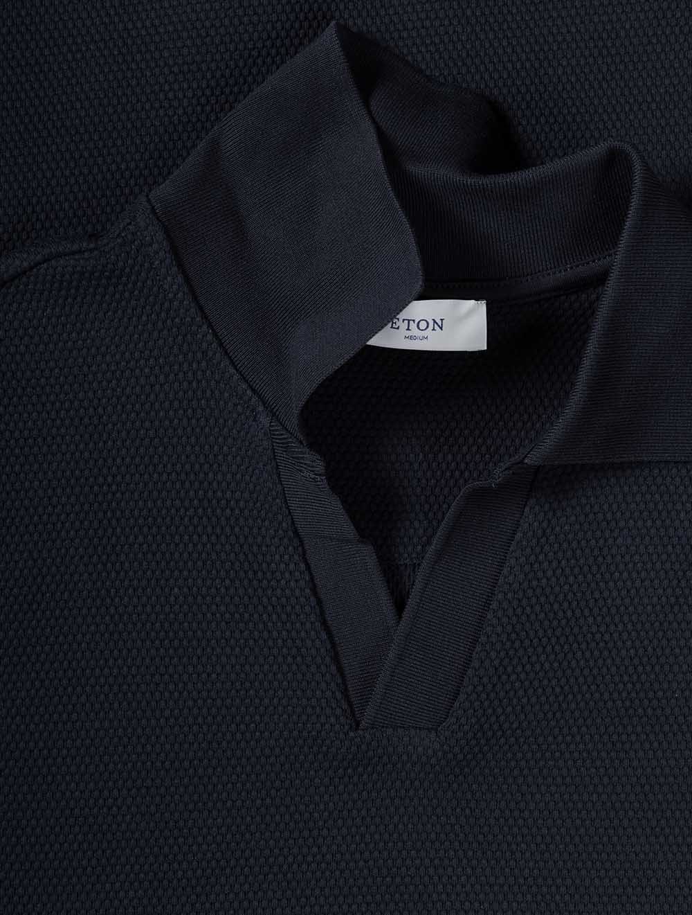 100014580 NAVY 28 E209 ETON Open Collar SS Knit Polo — 7S8A2728.jpg