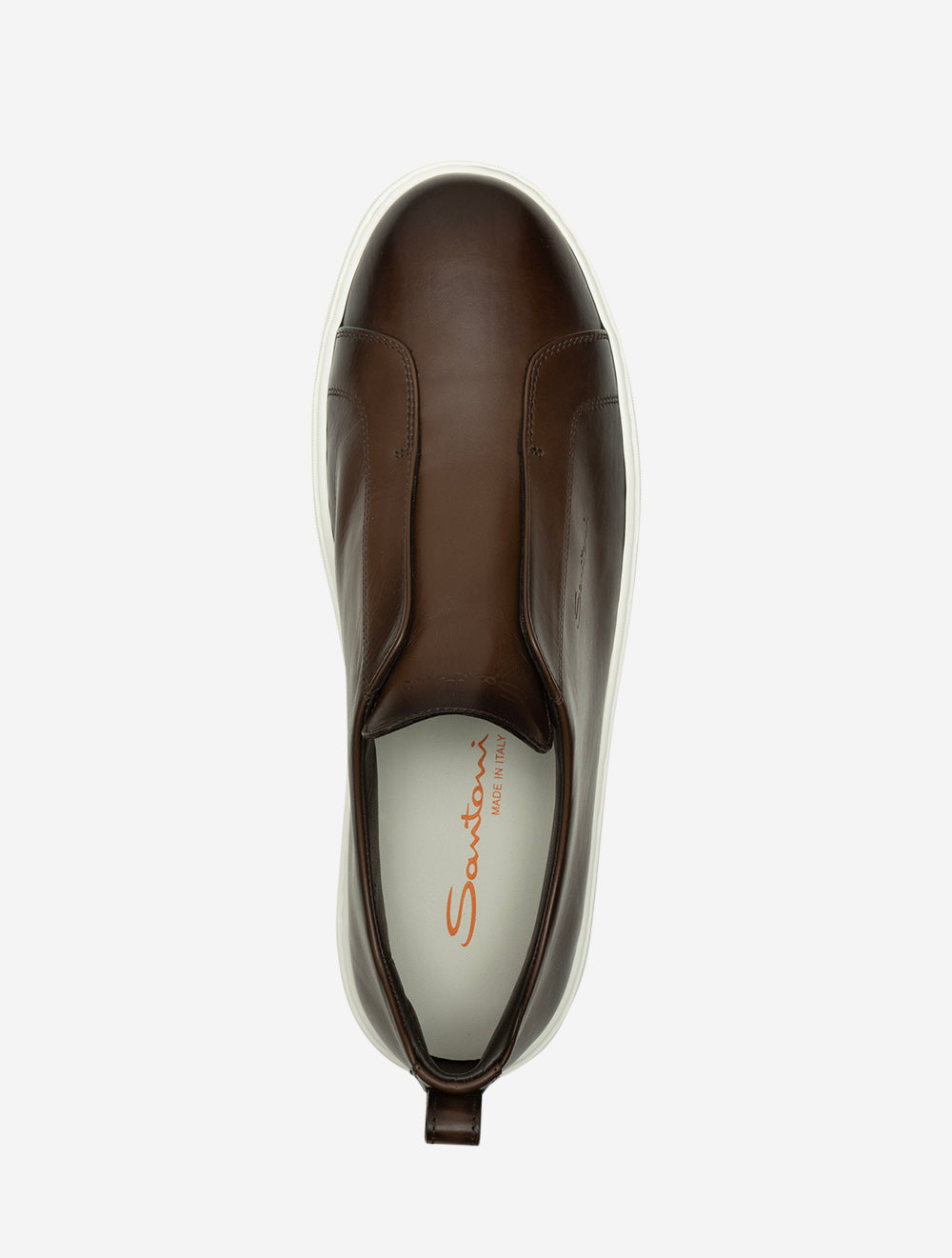 MBCD21995l BROWN S50 E650 Santoni Leather Slip On Sneaker — 7S8A1135.jpg