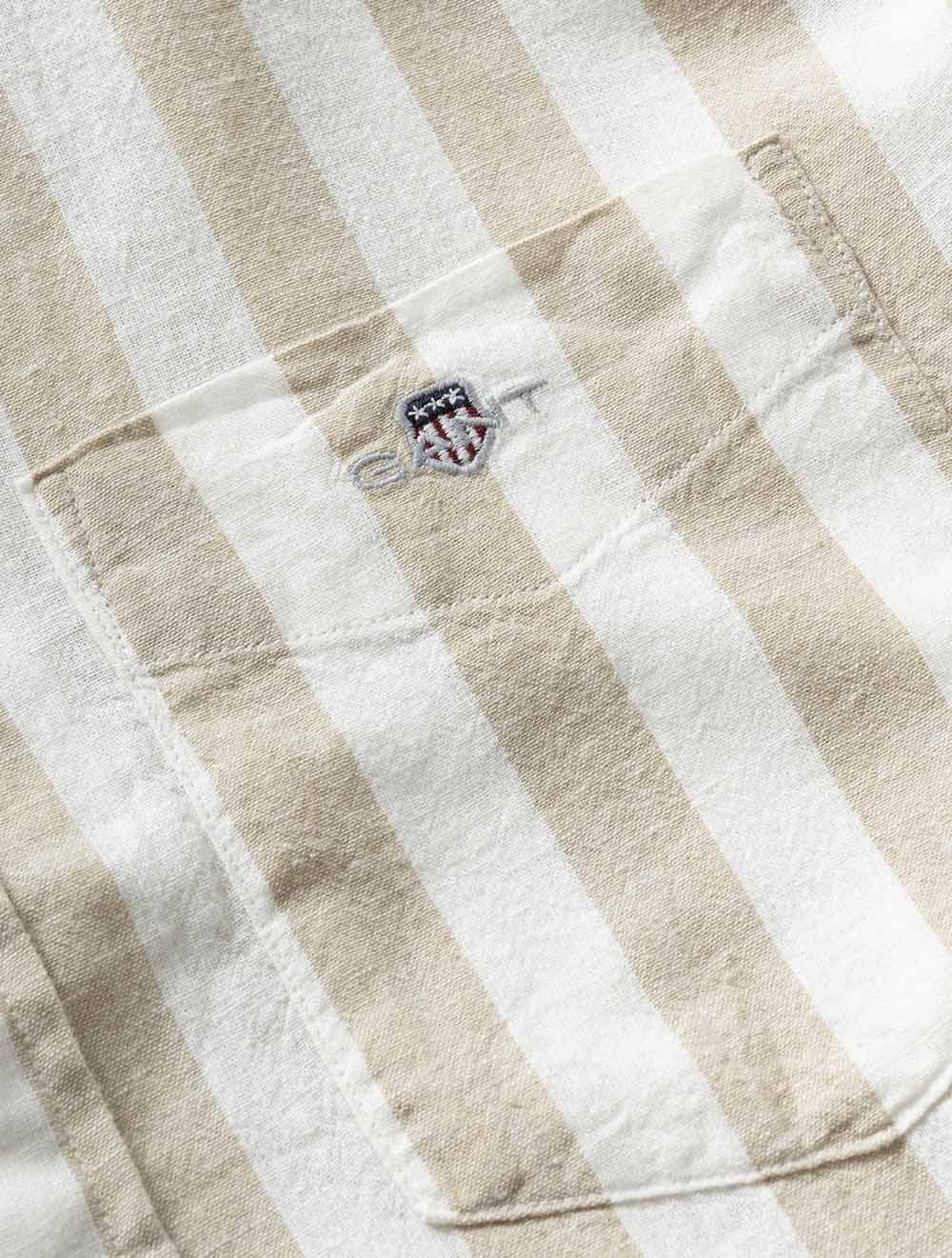 3260020S26 BEIGE 200 E110 REG COTTON LINEN STRIPE SS SHIRT — 7S8A5182.jpg