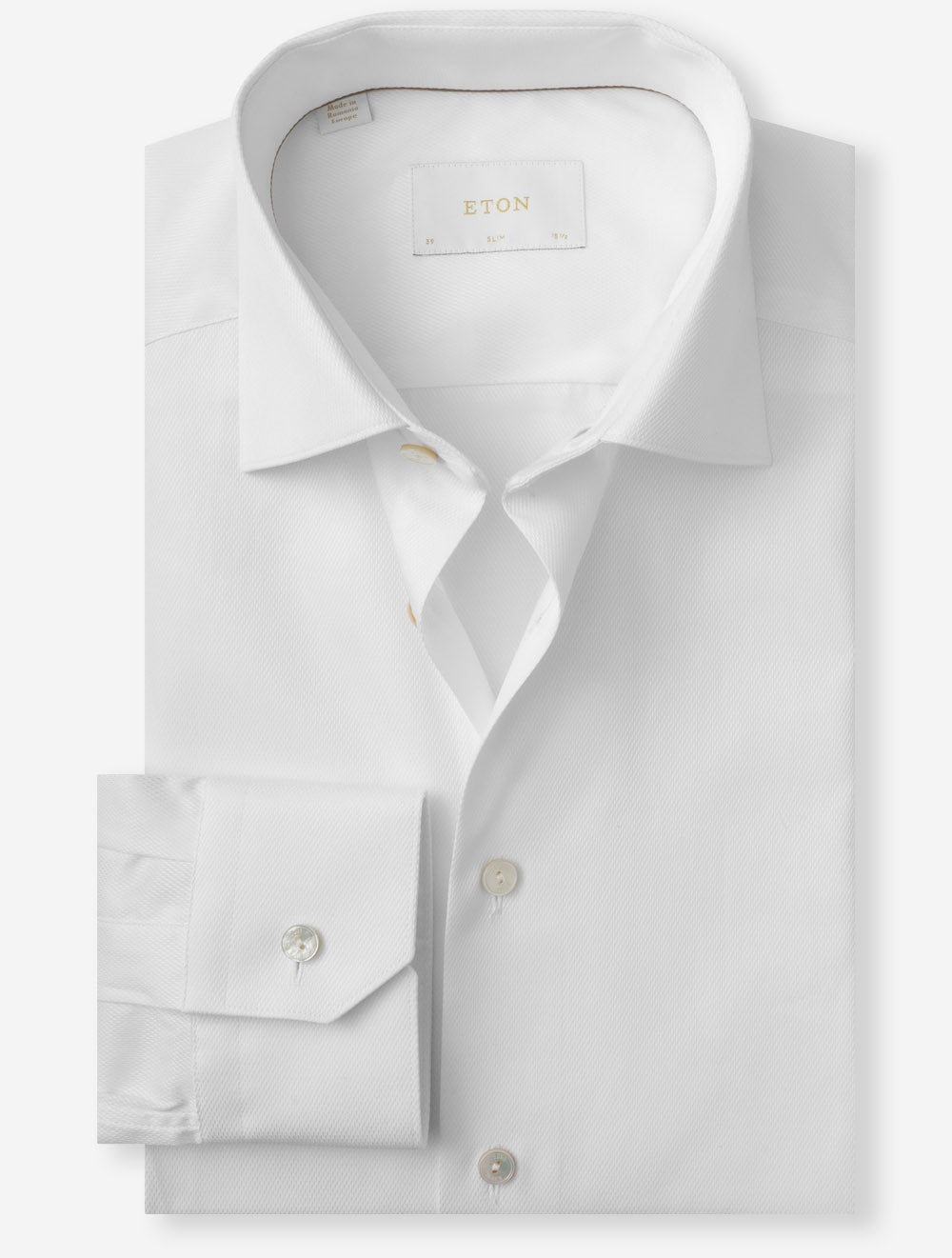 100015410 WHITE 00 E349 ETON Slim Semi Solid Shirt — 7S8A9441.jpg