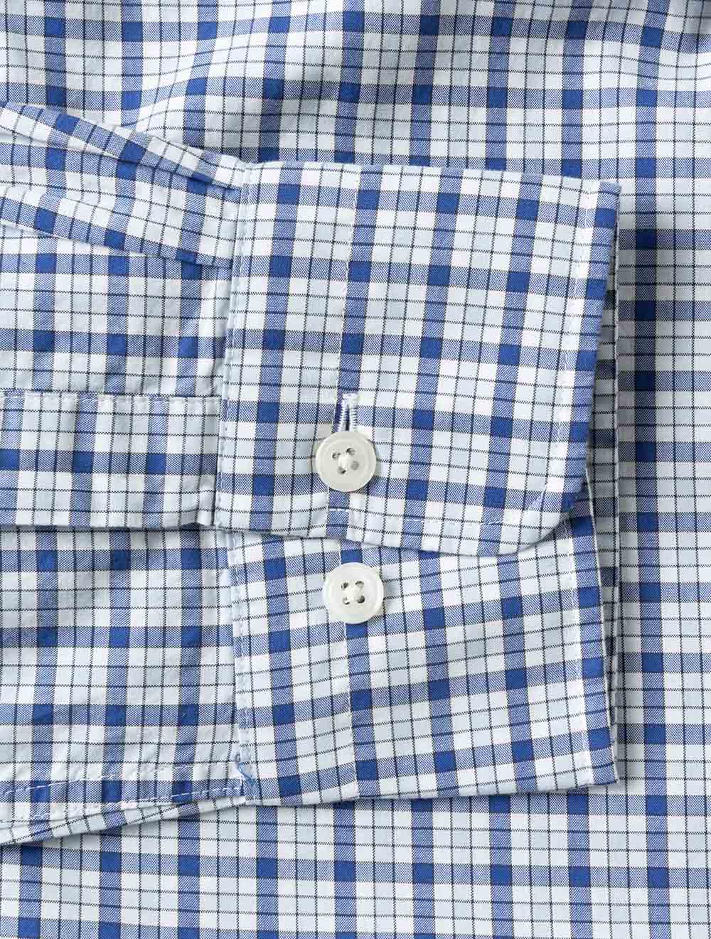 3262002A26 BLUE 457 E110 REG POPLIN CHECK SHIRT — 7S8A5456.jpg