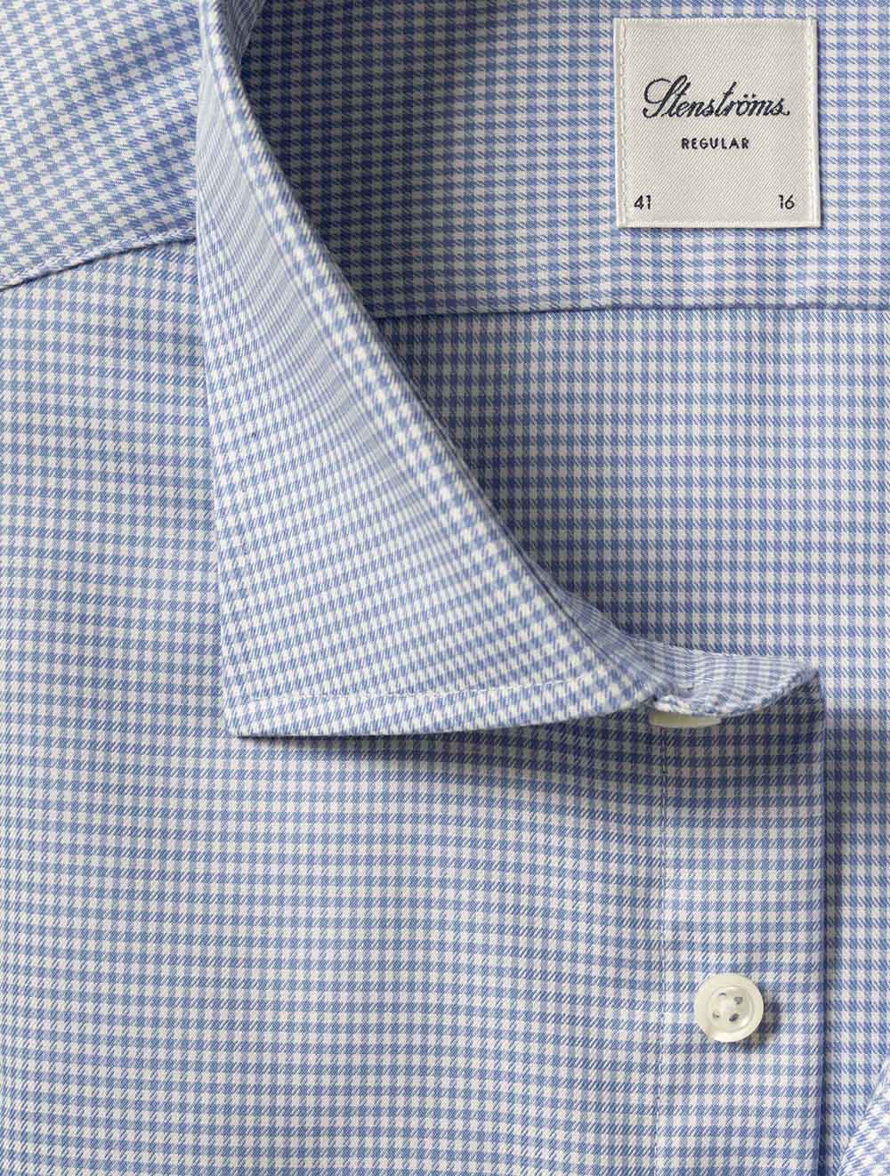 6027511735 BLUE 103 E159 Stenstroms Regular Check Shirt — 7S8A8182.jpg