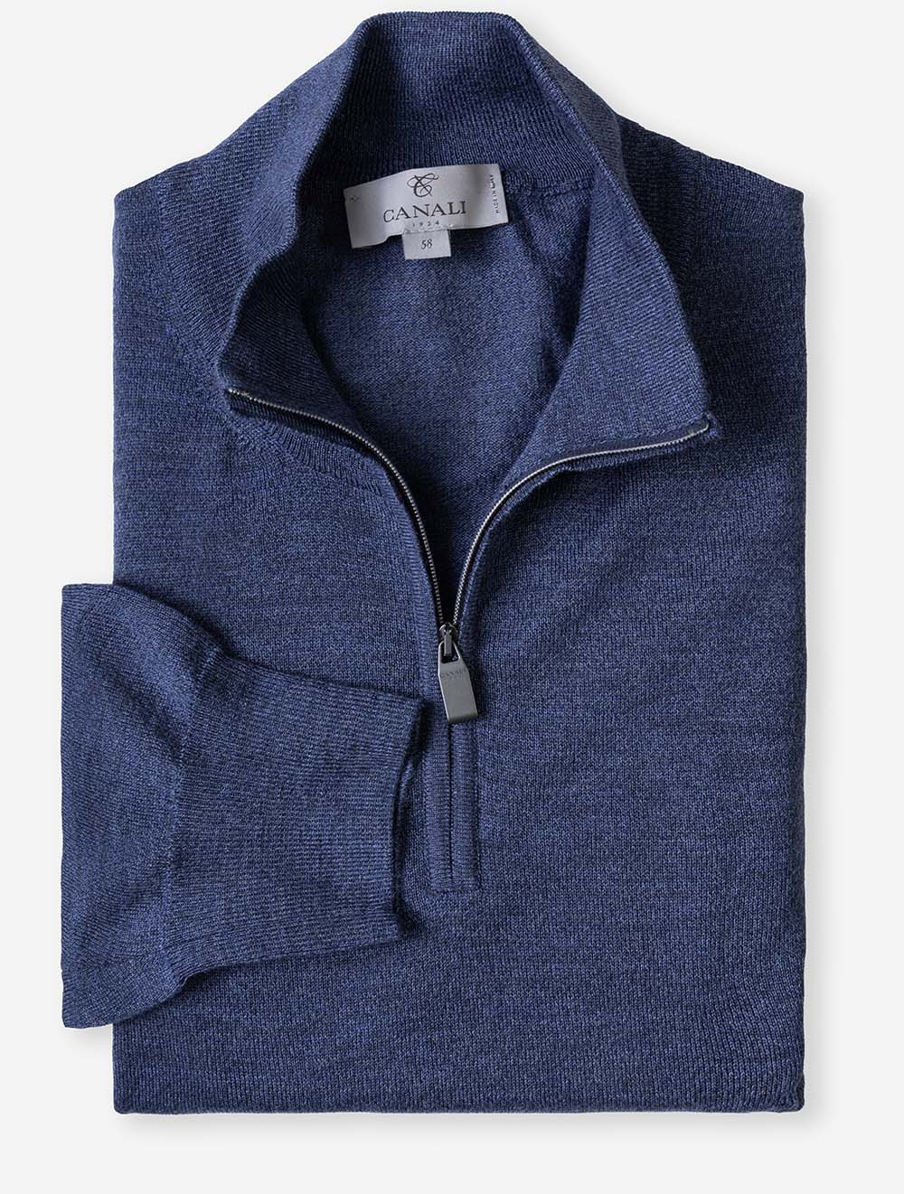 C15MK00077 BLUE:306 E330 Canali Half Zip Merino Wool Kni — 7S8A6974.jpg