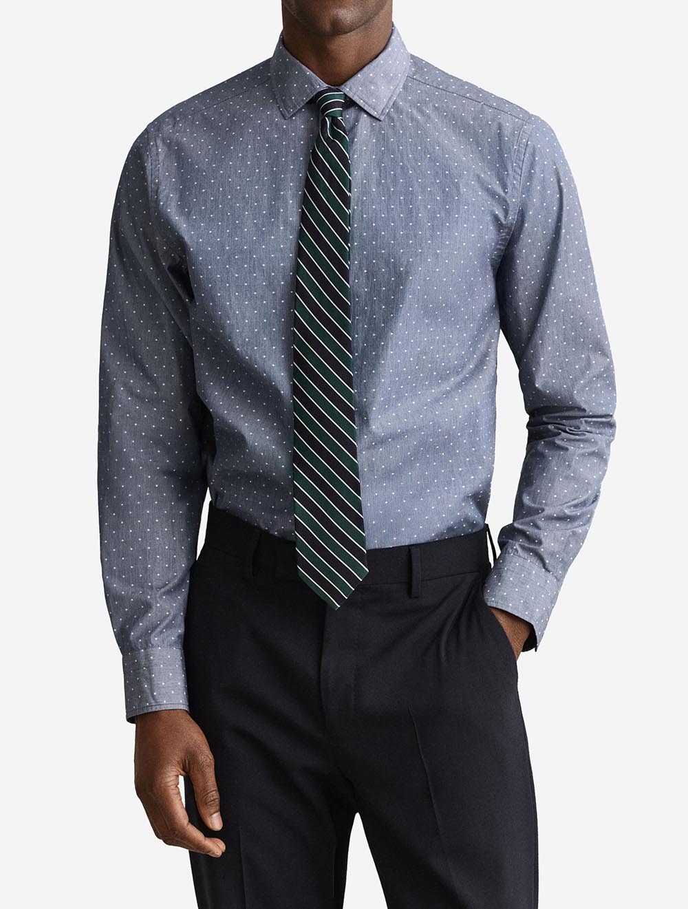 3263046A26 BLUE 423 E130 REG FIL COUPE SHIRT — 2 3263046-423-model-fv-1.jpeg