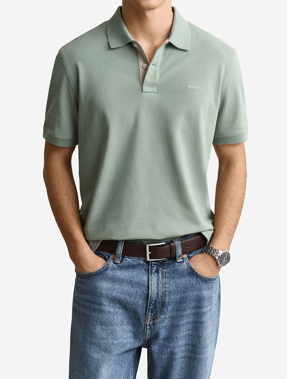 2062026A26 MINT 308 E110 CONTRAST POLO SHIRT — 2 062026-308-model-fv-1.jpeg