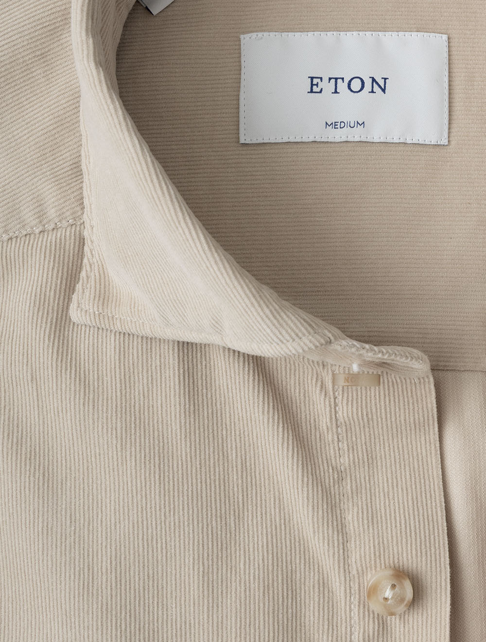 100015464 BEIGE:30 E230 ETON Solid Corduroy Shirt — image-02.jpg
