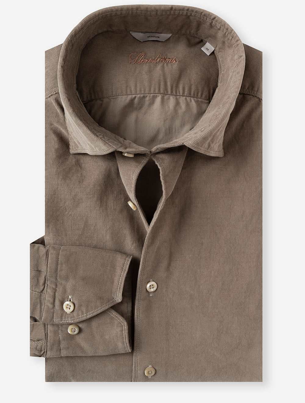 6747218885 BEIGE:240 E169 Stenstroms Fine Cord Shirt — 7S8A9346.jpg