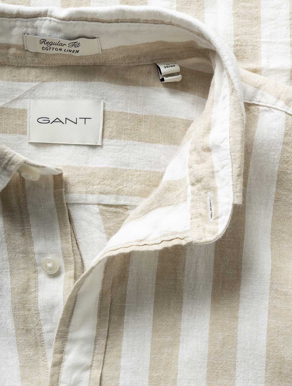 3260020S26 BEIGE 200 E110 REG COTTON LINEN STRIPE SS SHIRT — 7S8A5179.jpg