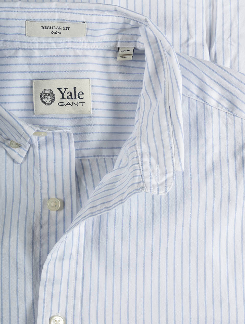 3262102A26 BLUE 455 E180 YALE REG OXFORD STRIPE SHIRT — 7S8A7453.jpg