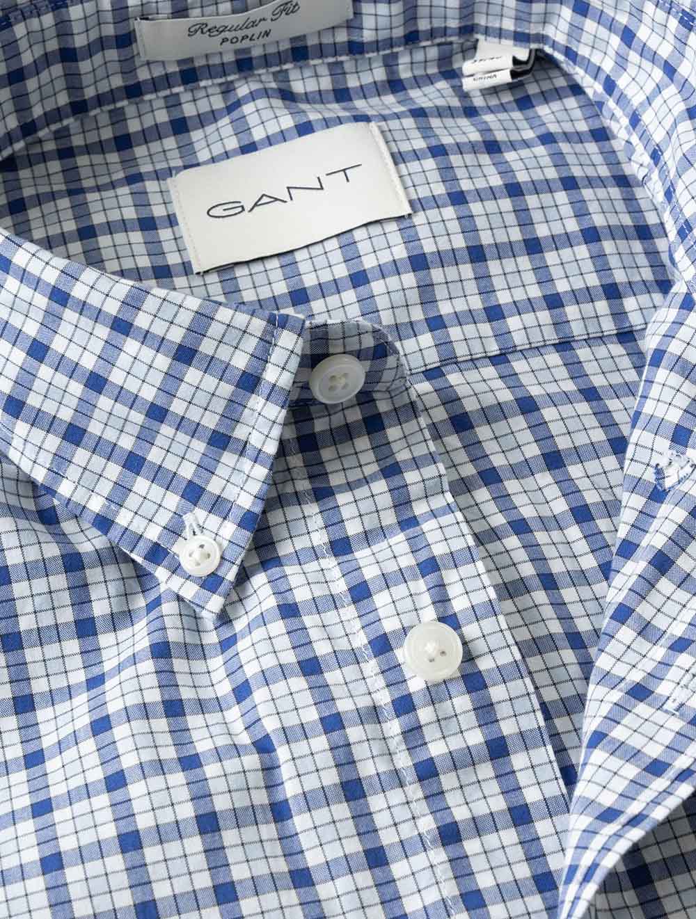 3262002A26 BLUE 457 E110 REG POPLIN CHECK SHIRT — 7S8A5455.jpg