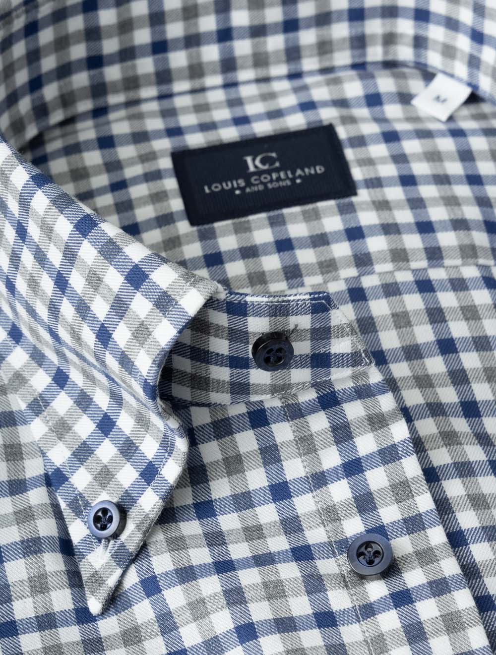 CERVINIA BLUE MIX E189 LC B:D Gingham Check Casual Shi — 7S8A3848.jpg