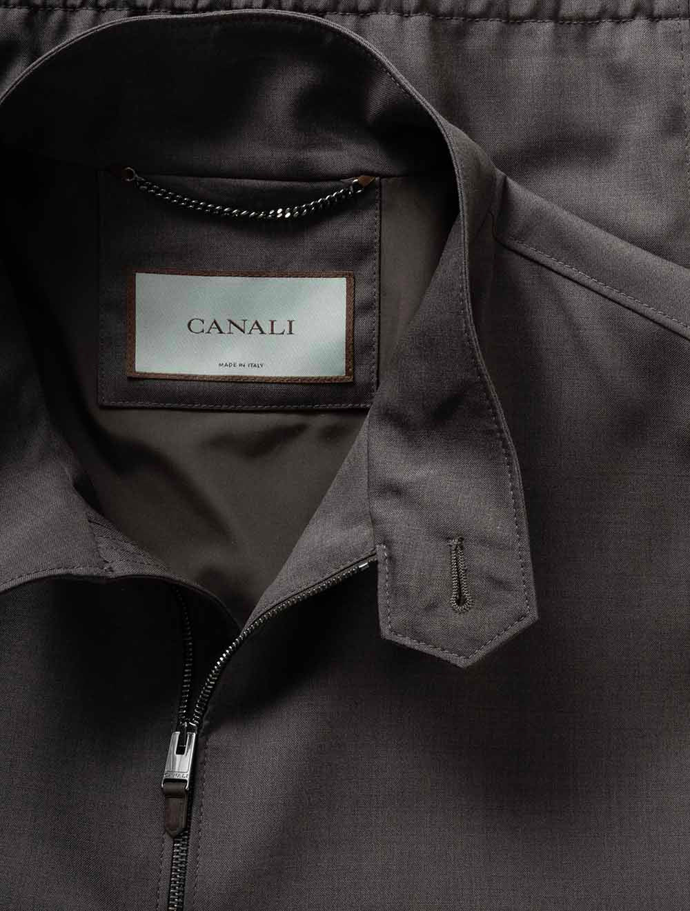 SR03429 BROWN 505 E1199 CANALI Full Zip Plain Blouson — 7S8A5119.jpg