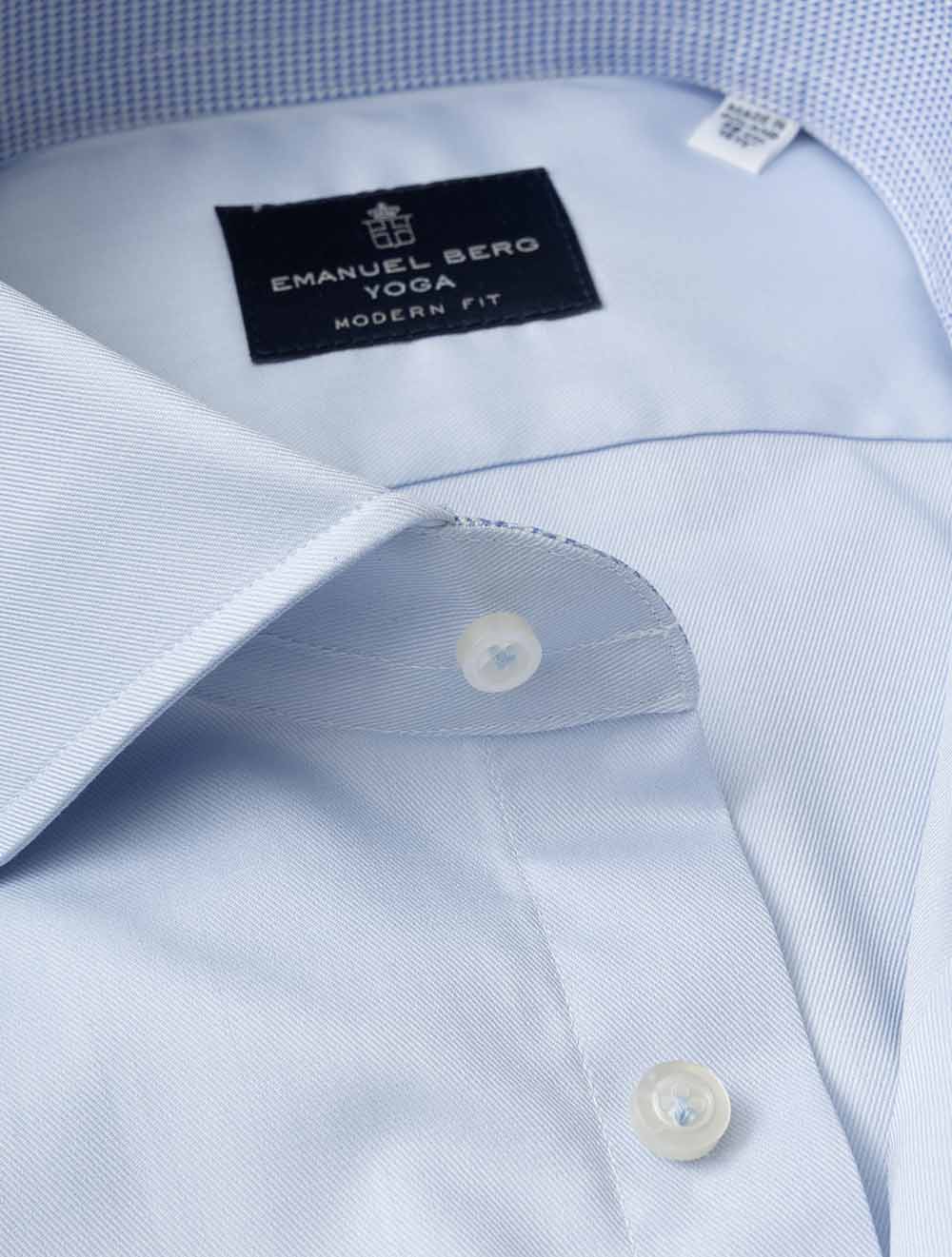 SF15314 BLUE E219 E Berg Modern Fit Plain Shirt — 7S8A9499.jpg