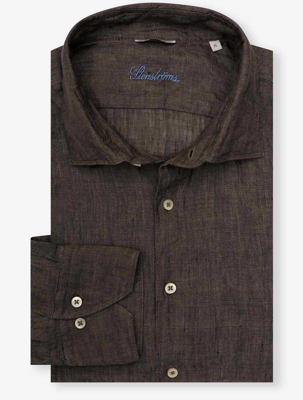 6747219170 BROWN 280 E199 Stenstroms Regular Linen Shirt — 7S8A4871.jpg