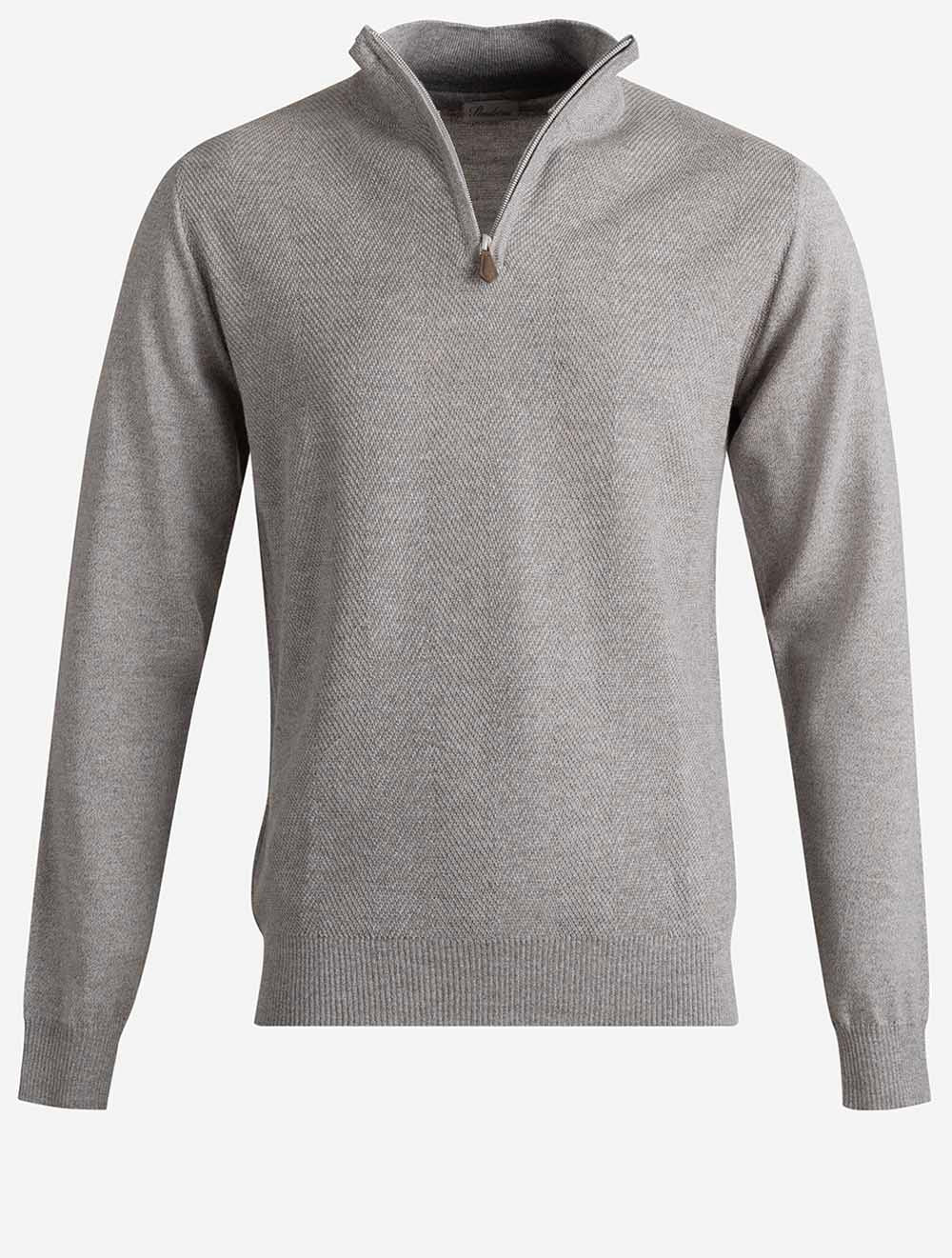 4204201355 BEIGE 245 E249 Stenstroms Herringbone Half Zip — 7S8A9814.jpg