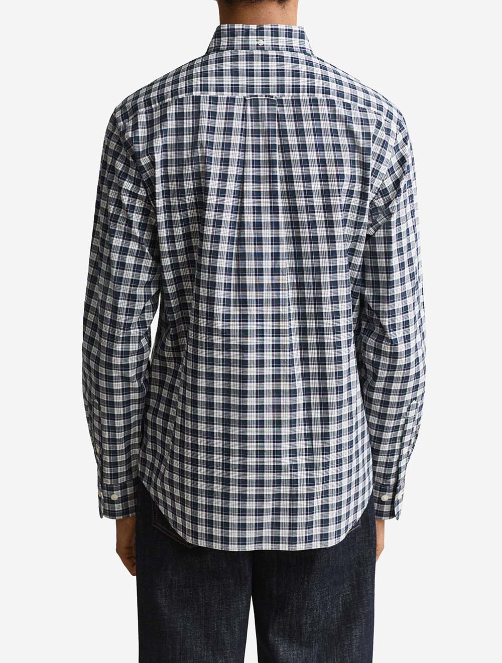 3263002A26 EMERAL 321 E110 REG POPLIN CHECK SHIRT — 3 263002-321-model-bv-1.jpeg