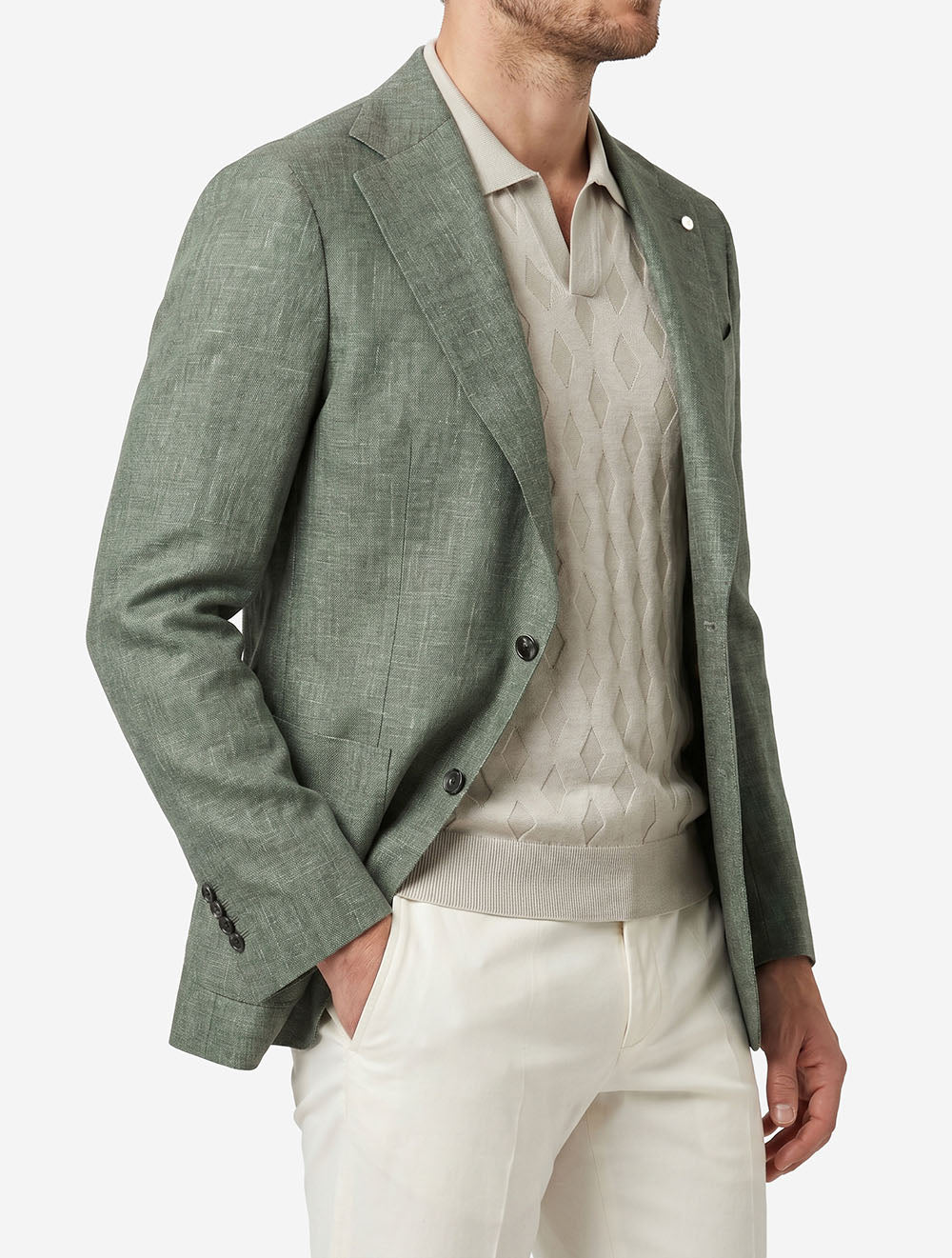 62281 GREEN 7 E1099 LUBIAM Half Lined Sports Jacket — 62281 GREEN 7 E1099 LUBIAM Half Lined Sports Jacket2.jpg