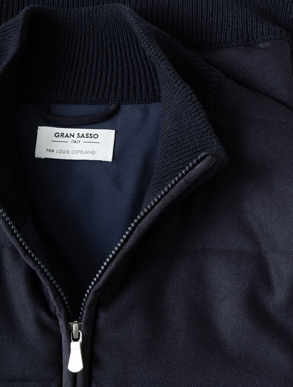 2314525019 NAVY 598 E599 Gran Sasso Full Zip Padded Knit — 7S8A8700.jpg