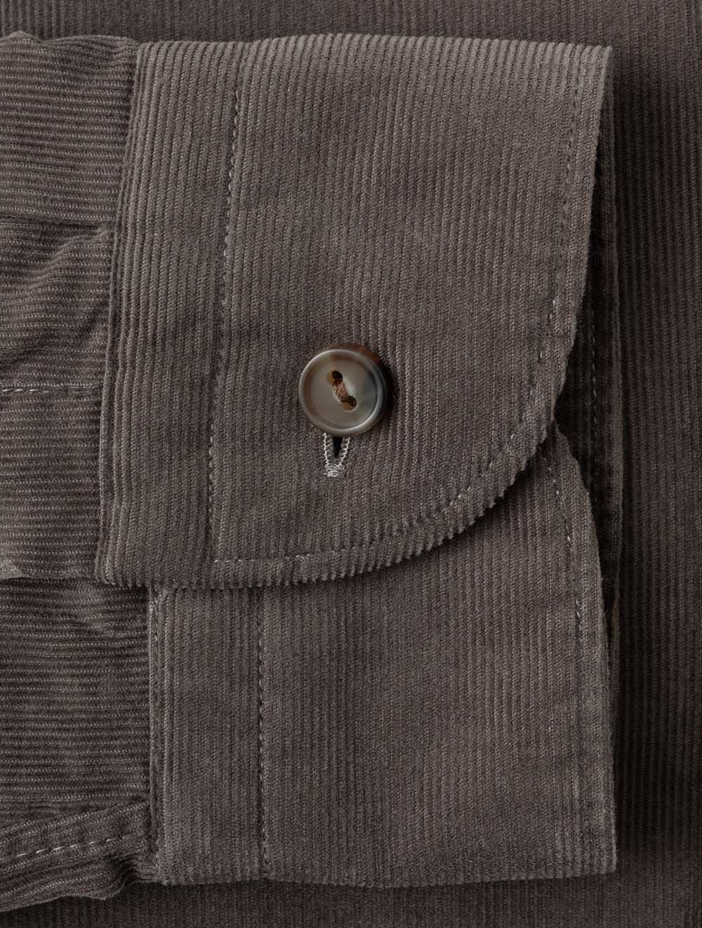 100015464 BROWN:38 E230 ETON Solid Corduroy Shirt — image-04.jpg