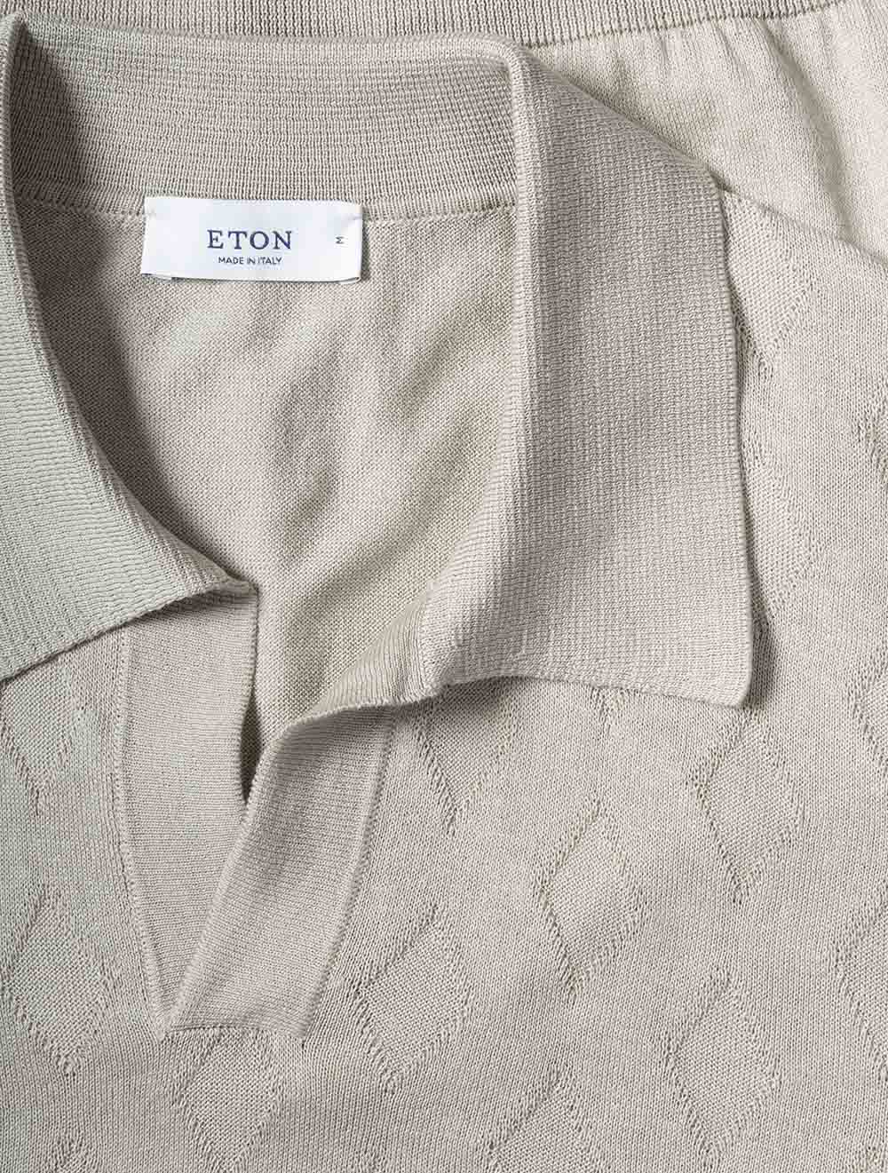 100014386 BEIGE 31 E349 ETON Diamond pattern ss Knit P — 7S8A4037.jpg