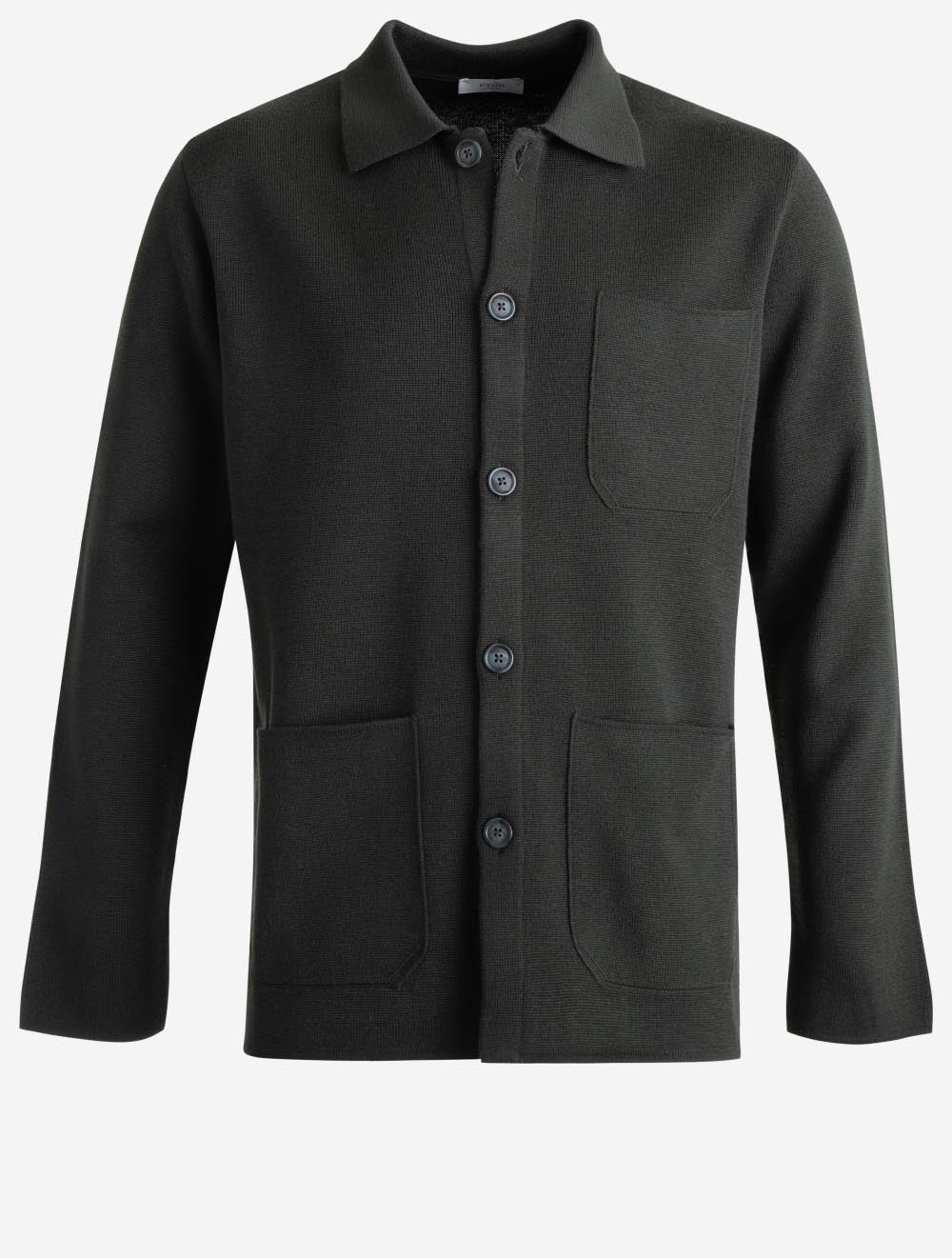 100013666 GREEN 67 E695 ETON Merino Knit Overshirt — 7S8A1615.jpg